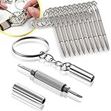 Kit 20 Chaveiro Multifuncional 3 Em 1 Mini Chave De Fenda Philips Sextavado Boca Pra Pequeno Ajuste Reparo Conserto Óculos Brinquedo Eletrônicos