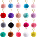 Kit 20 Chaveiro Pompom Pelúcia Imitação Pele Coelho Atacado