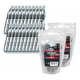 Kit 20 Cilindros Co 2 12g Pote 2000 Esferas De Aço 4 5mm