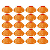Kit 20 Cone De Treino Esportivo Academia Crossfit Agilidade Cor Laranja