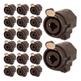 Kit 20 Conector Painel Fêmea Combo Xlr P10 Trs Wireconex