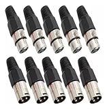Kit 20 Conectores XLR Canonn Macho E Fêmea Profissional