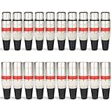 Kit 20 Conectores XLR Macho E Fêmea Voik PVK-MV Metal -VERMELHO-