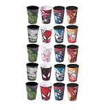 Kit 20 Copos 320 Ml Personagens Marvel Plasútil