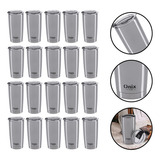 Kit 20 Copos Térmicos Inox Café Chá Leite Camping Paramount