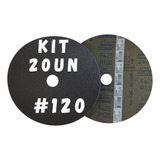 Kit 20 Disco Lixa Norton F425 180mm 120 Vidro Marmoraria