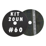 Kit 20 Disco Lixa Norton F425 180mm 60 Vidro Marmoraria