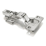 Kit 20 Dobradiça Curva Amortecedor Porta Armário Móveis 35mm