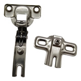 Kit 20 Dobradiça Reta 26mm P Armário Cozinha Guarda Roupa