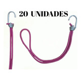 Kit 20 Elastico Extensor Borracha Lona Caminhão Carreta Rosa