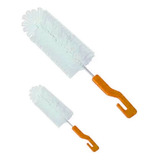 Kit 20 Escova Para Lavar Mamadeira Garrafas E Bico 2 Em 1