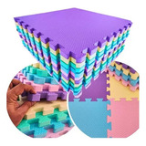 Kit 20 Eva Tapete Infantil Emborrachado 50x50x2cm Candy Cor Cor Sortido Lisa