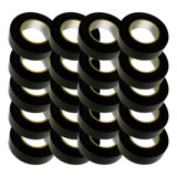 Kit 20 Fitas Isolantes 5 Metros Atacado Antichama Preta 5m