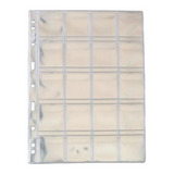 Kit 20 Folhas Moedas 20 Bolsos Pvc Pccb 28x21cm