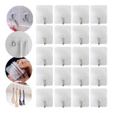 Kit 20 Gancho Suporte Adesivo Parede Quadro Toalha S Furo