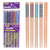 Kit 20 Hashi Melamina Reutilizável Pauzinho Comida Japonesa