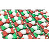 Kit 20 Laços Adesivos Glitter P Natal Cão Gato Pet