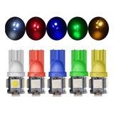 Kit 20 Lâmpadas T10 5 Leds 24v Pingo Luz W5w Varias Cores