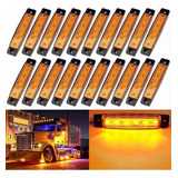 Kit 20 Lanterna Delimitadora Led Caminhão Ônibus Carreta 24v