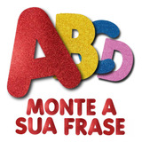 Kit 20 Letras Em Eva C  Glitter Rdj Monte A Sua Frase