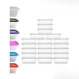 Kit 20 Marmitas Fitness 500ml Freezer E Microondas Potes Organizador De Alimentos Plásticos Com Tampa - BPA Free