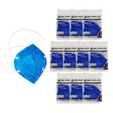 Kit 20 Máscara Respirador Descartável Pff2 Sem Válvula Azul N95 Poeira Pó Delta Plus