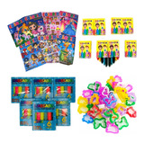 Kit 20 massinhas C Glitter Mini Giz De Cera Revistinhas 
