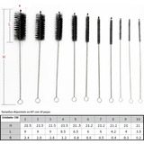 Kit 20 Mini Escovas Limpeza Para Pequenos Orifícios Espiral