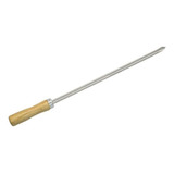 Kit 20 Mini Espetos Aço Inox Simples 30cm Lâmina Churrasco