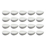 Kit 20 Mini Molheira Porcelana 30ml Porta Pate Gotinha Cor Branco