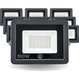 Kit 20 Mini Refletor 100w Bivolt Branco frio Ip67 Atacado