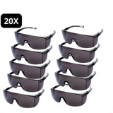 Kit 20 Óculos Proteção Segurança Rj Sky Escuro Fume Epi Top