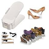 Kit 20 Organizadores De Sapatos- Saltos E Tênis Com Regulagem De Altura - Branco