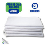 Kit 20 Pano Chão Saco Branco Alvejado Duplo Algodão Atacado