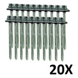 Kit 20 Parafuso Para Telha Com Arruelas 5 16 x180 Mm