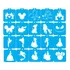 Kit 20 Peças Stencil Disney Mickey Infantil - Tam 7x7 Cm 