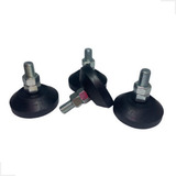 Kit 20 Pés Niveladores Sapata Borracha 5cm Parafuso 3 8 Pol
