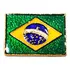 Kit 20 Pins Bótons Bandeira Do Brasil 23mm Folheados A Ouro