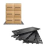 Kit 20 Pisos Plástico Estrado Pallet Palete 50X25Cm Preto