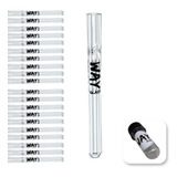 Kit 20 Piteiras De Vidro Longas Way Glass 4mm X 7cm Brinde
