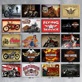 Kit 20 Placas Carros Motos Vintage