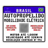 Kit 20 Placas Decorativas Mercosul Autopropelido Qr Code