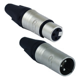 Kit 20 Plug Conector Xlr Dlk 10 Macho 10 Fem Datalink