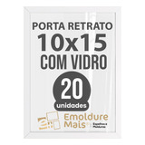 Kit 20 Porta Retrato Foto 10x15 Com Vidro Moldura De Madeira