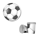 KIT 20 Pratos Copos De Bola De Futebol Papel Festa Decoração - UDlandia