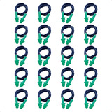 Kit 20 Protetor Auricular Plug Abafador Som 18db Pré Moldado Cor Verde