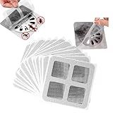 Kit 20 Protetores Telinha Adesivo Para Ralos 10cm X 10 Cm Anti Inseto E Coletor De Cabelo Para Casa Banheiro 