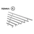 Kit 20 Puxadores Renna Redondo Haste Inox Escovado 128mm Armários