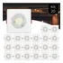 Kit 20 Ry Spot Embutir Branco Quente Led 5w Dicróica Direcionável Quadrado Luz 110v/220v