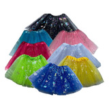 Kit 20 Saias Tule Tutu Glitter Festa Carnaval 40cm Atacado